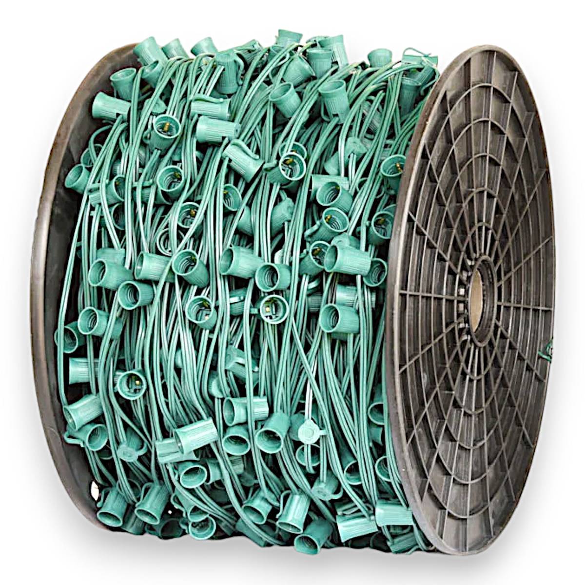 Green C9 socket line, 12-inch spacing — representative supplier photo