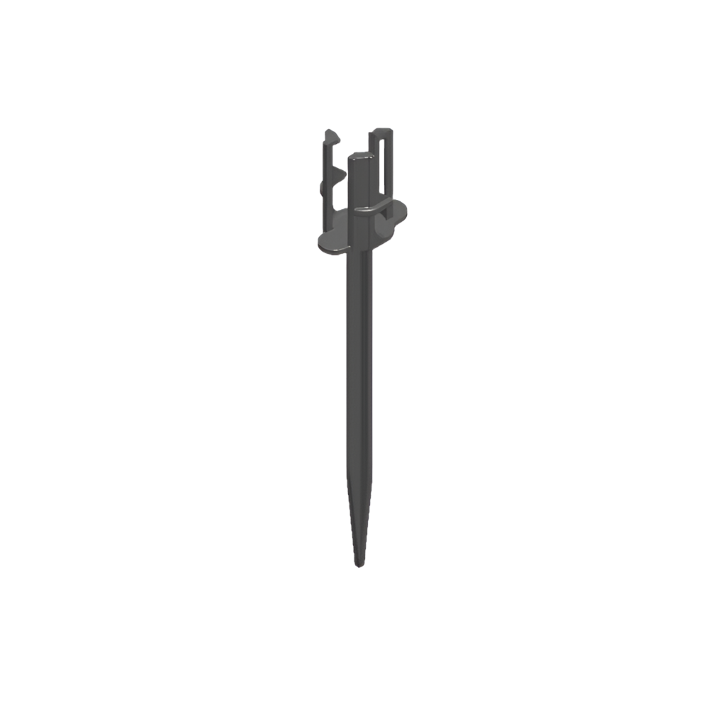 Straight upright 7.5-inch ground stake — representative supplier photo