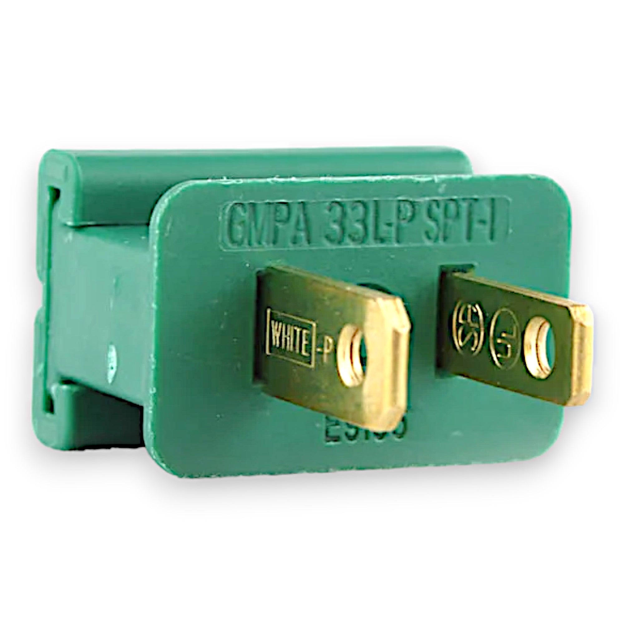 Green male SPT-1 vampire plug — representative supplier photo